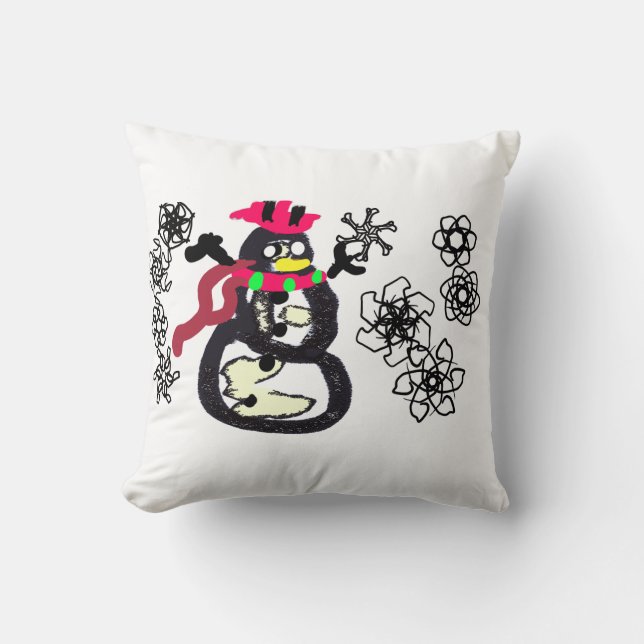 Snömannen vinter  kudde (Framsida)