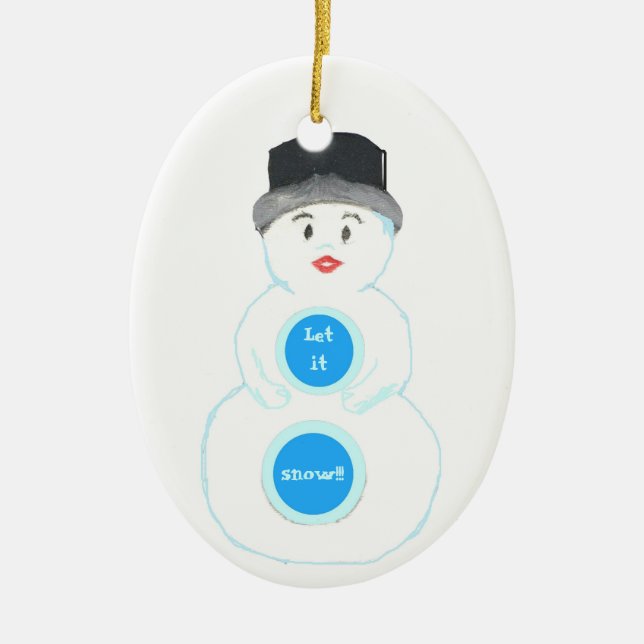 Snömannen Vinter Värld Ornament (Framsidan)