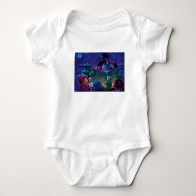 Snömannen Vinterläsning Konst T Shirt (Framsida)