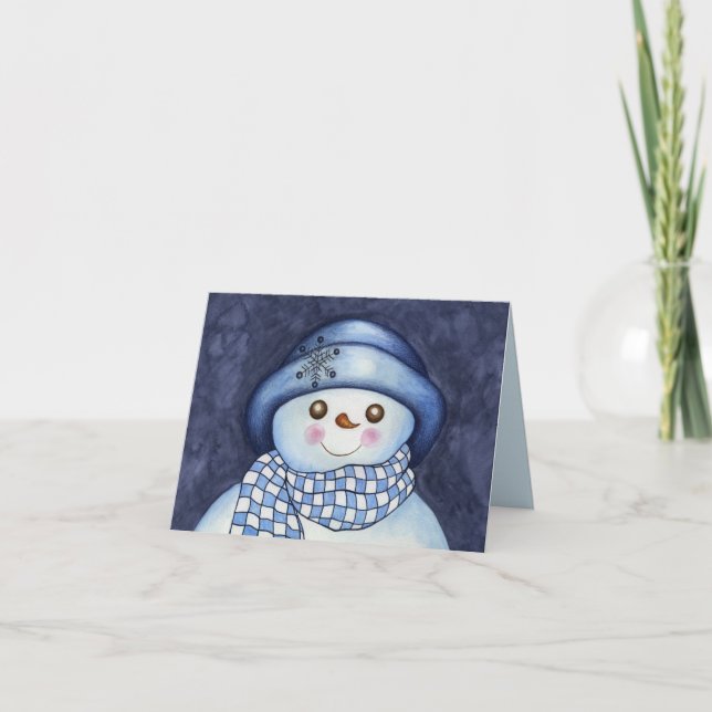 Snömannenkort Helgkort (Framsida)