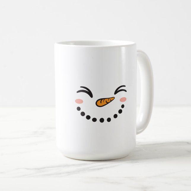 Snömannens ansikte kaffemugg (Framsida höger)