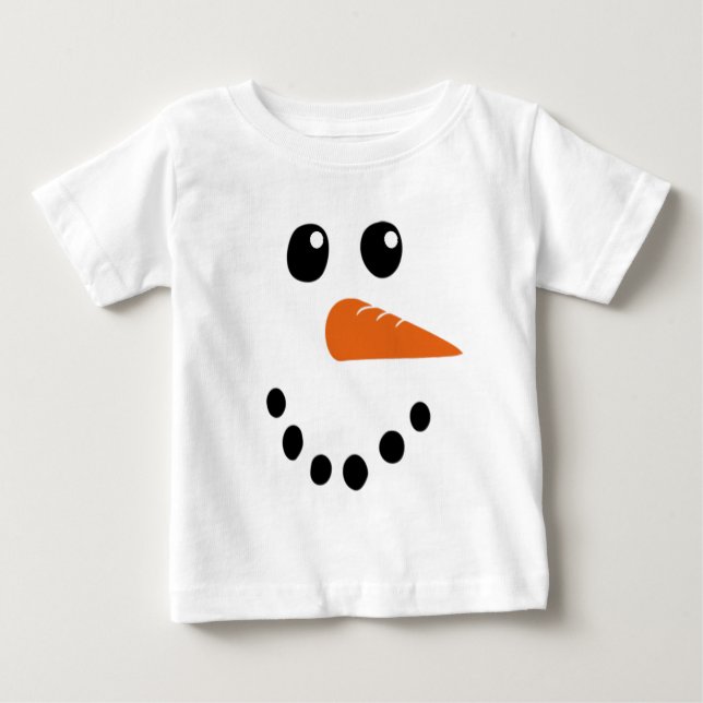 Snömannens ansikte t shirt (Framsida)