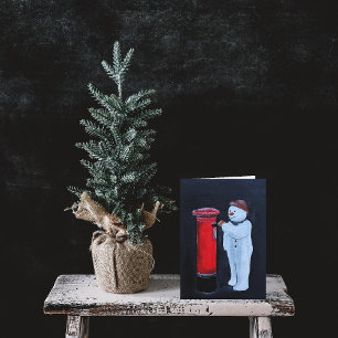 Snömannens brev till Santa- målning av Alfred Fox Kort