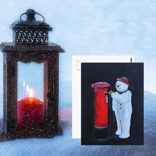 Snömannens brev till Santa- målning av Alfred Fox Vykort (Skapare uppladdad)