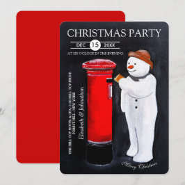 Snömannens brev till tomte julfest inbjudningar