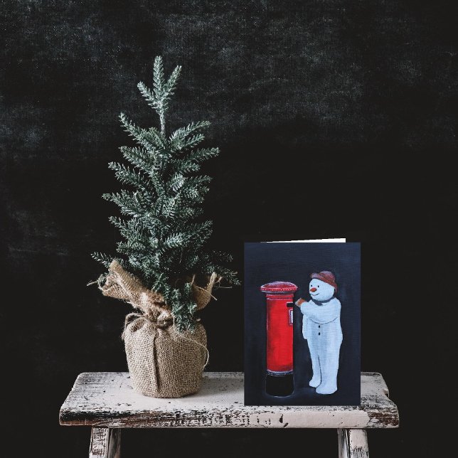 Snömannens brev till tomten målning av Alfred Fox Kort (Skapare uppladdad)