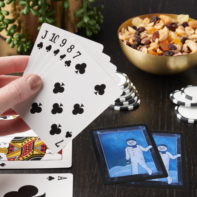 Snömannens flykt målning av Alfred Fox Casinokort (På plats)