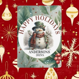 Snömannens julfirande julhälsningar julkort