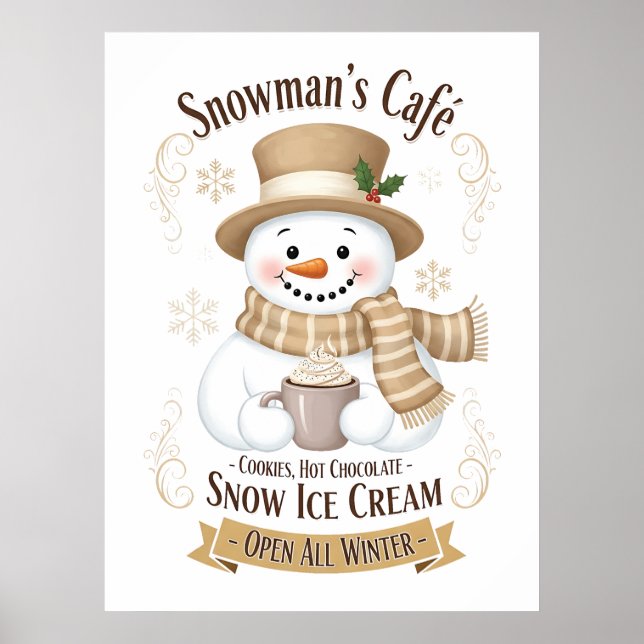 Snömannens kaféposter poster (Framsidan)