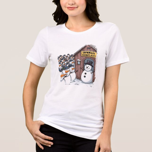 Snömannens näskorrigeringar t shirt (Framsida)