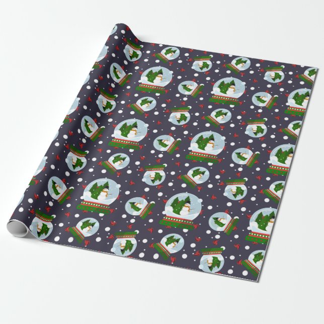 Snömannens snöglobbar presentpapper (Utrullad)