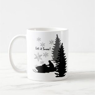 Snömobil Låt det snöa Kaffemugg