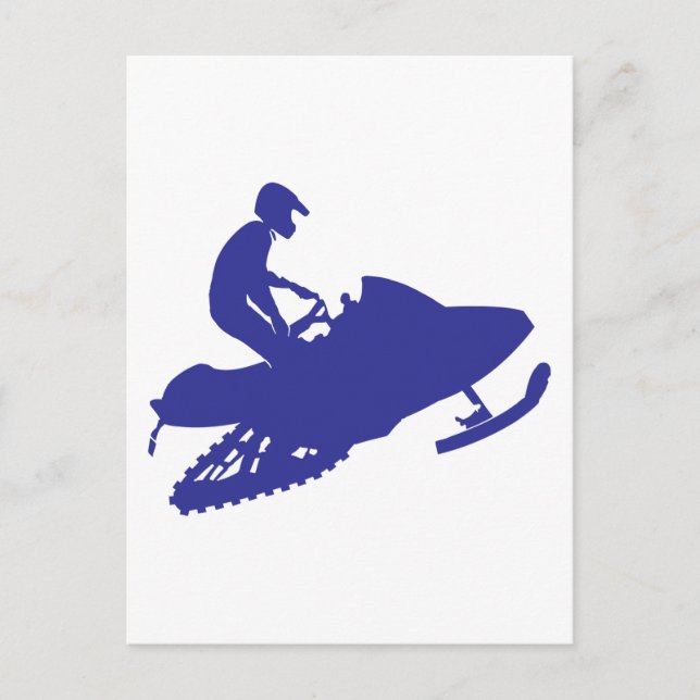 Snömobil/Sledder Vykort (Framsida)