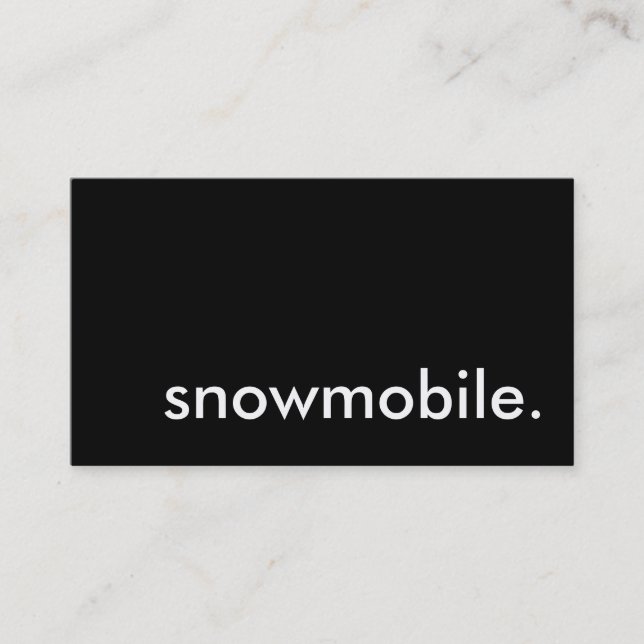 snömobil. visitkort (Framsida)