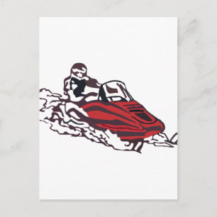 Snömobil Vykort