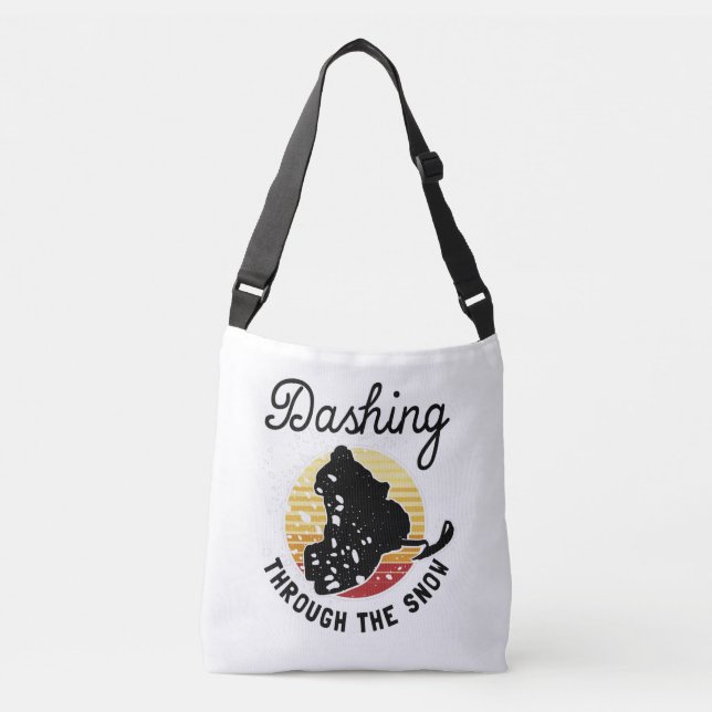Snömobilåkning - Dashar genom snön Axelväska (Framsida)