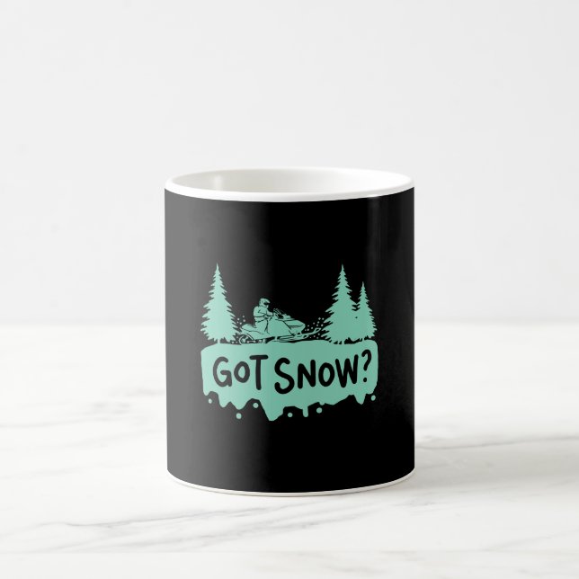 Snömobilåkning - Fick Snö Rolig Snömobilåkning Kaffemugg (Center)