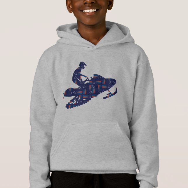Snömobiliing/Shooting-Star-Sledder Tee Shirt (Framsida)