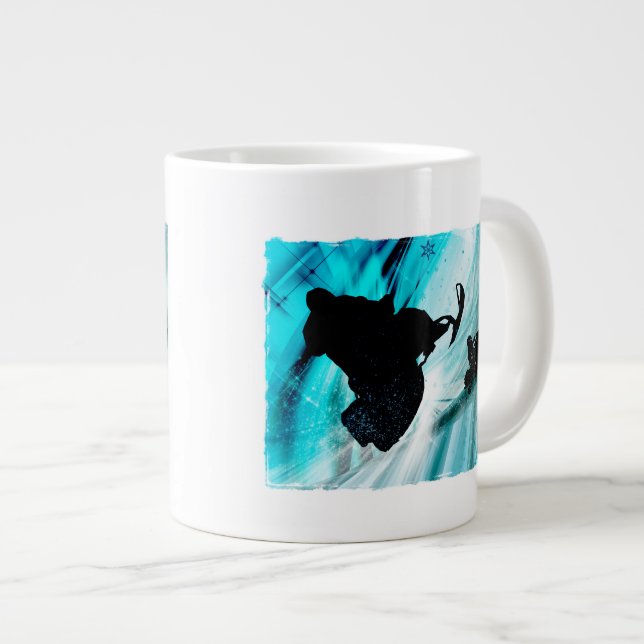 Snömobilisering på Isig Trails Jumbo Mugg (Framsida höger)