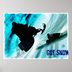 Snömobilisering på Isig Trails Poster