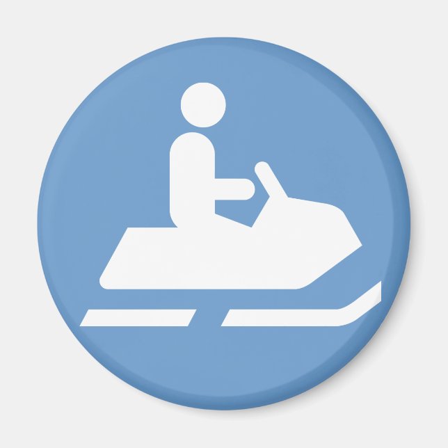 Snömobilt symbolmagnet magnet (Framsidan)