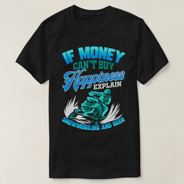 Snömobiltelefon och ölsmuts t shirt (Design framsida)