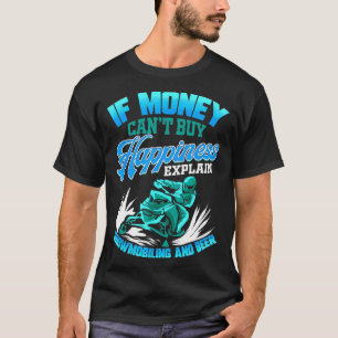 Snömobiltelefon och ölsmuts t shirt