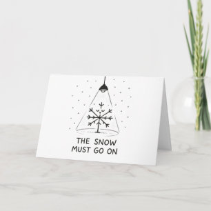 Snön Måste Bort - Roligt Julkort Helgkort