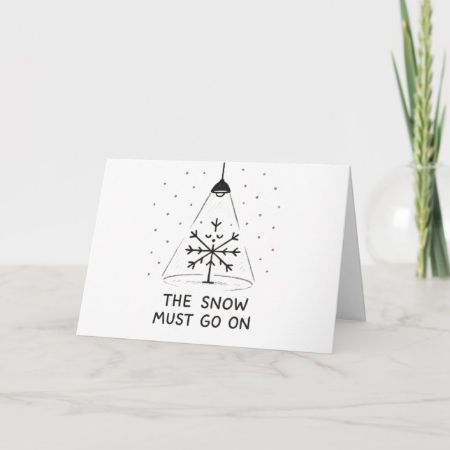 Snön Måste Bort - Roligt Julkort Helgkort (Framsida)