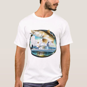 Snook Fishing Sunset T Shirt