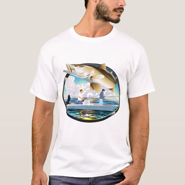 Snook Fishing Sunset T Shirt (Framsida)