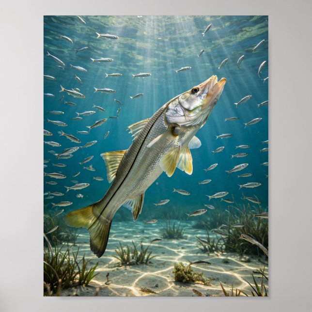 Snook Fisk Konst Poster (Framsidan)