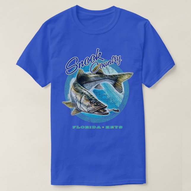 Snook-fiske land florida nycklar T-skjorta T Shirt (Design framsida)