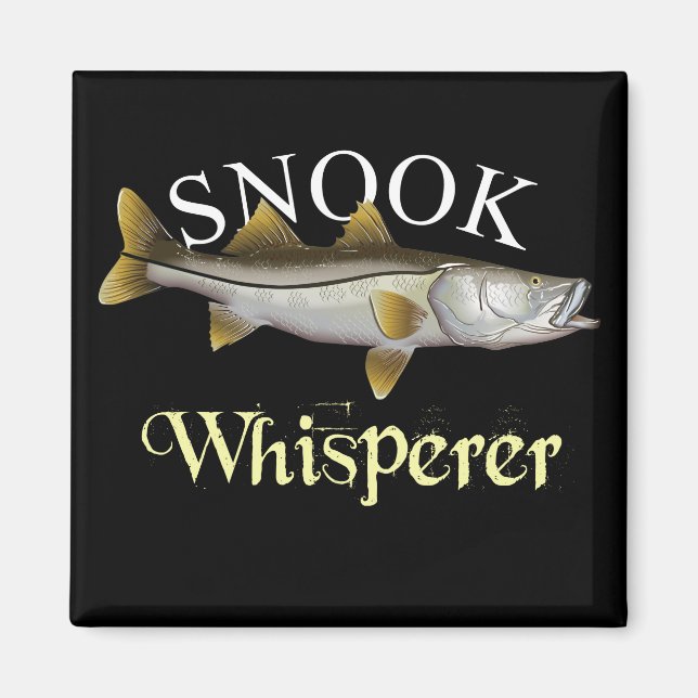 Snook Whisperer Mörk Magnet (Framsidan)