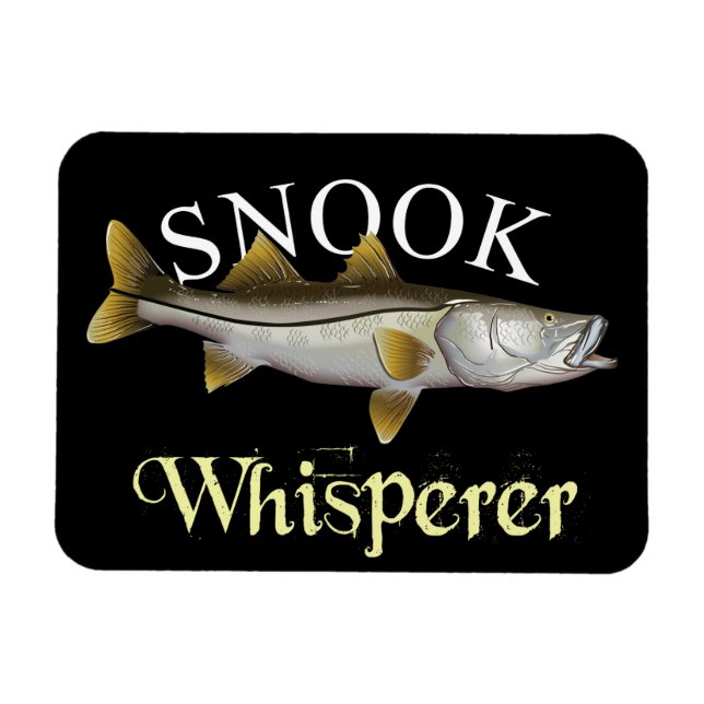 Snook Whisperer Mörk Magnet (Horisontell)