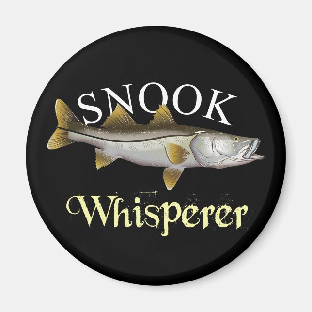 Snook Whisperer Mörk Magnet (Framsidan)