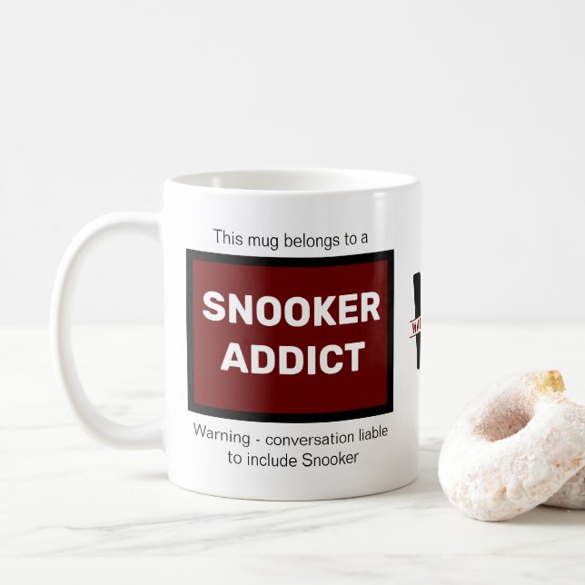 Snooker Addict Lägg till ditt namn Monogram - förs Kaffemugg (Med munk)