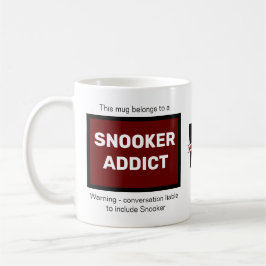 Snooker Addict Lägg till ditt namn Monogram - förs Kaffemugg