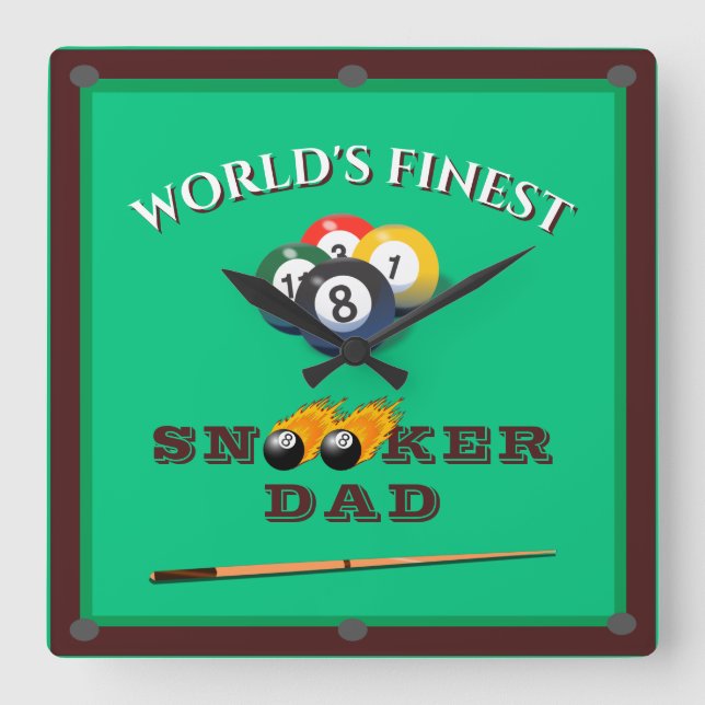 Snooker bassäng-miljarder bord, bästa pappa någons fyrkantig klocka (Framsida)