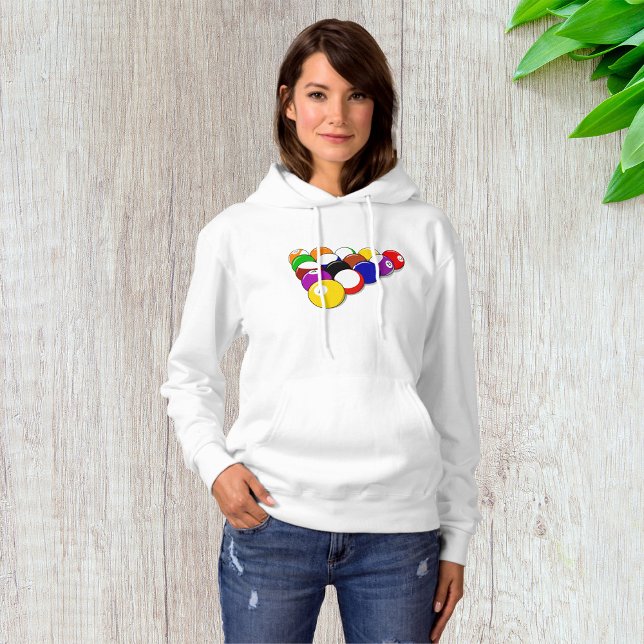 Snooker Bollar Womens Hoodie T Shirt (Skapare uppladdad)