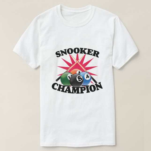 Snooker Champion T Shirt (Design framsida)