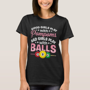 Snooker D Girls leker med Ll Bassäng Players Girl T Shirt