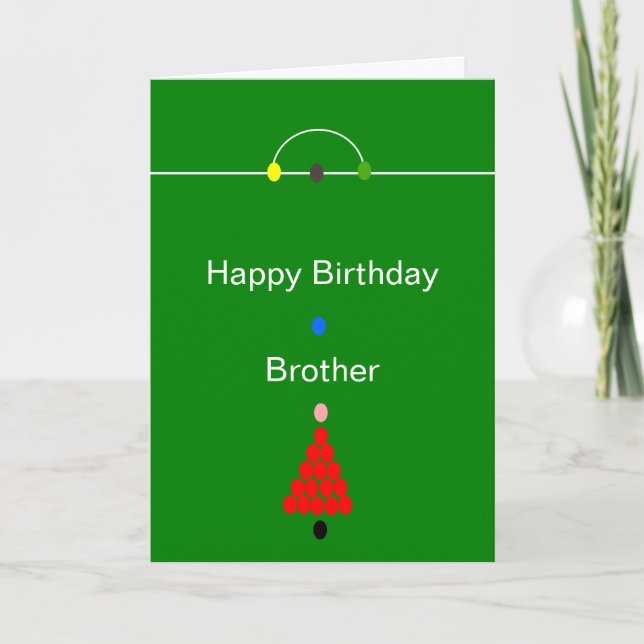 Snooker Design Personlig Brother Birthday Kort (Framsida)