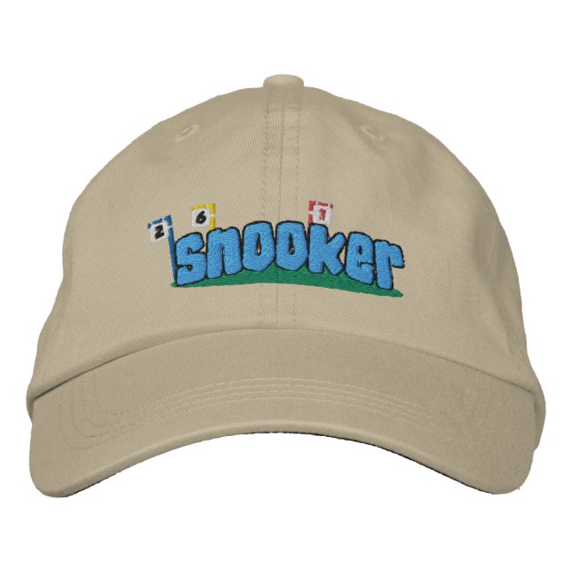 Snooker Embroized Hat Broderad Keps (Framsida)