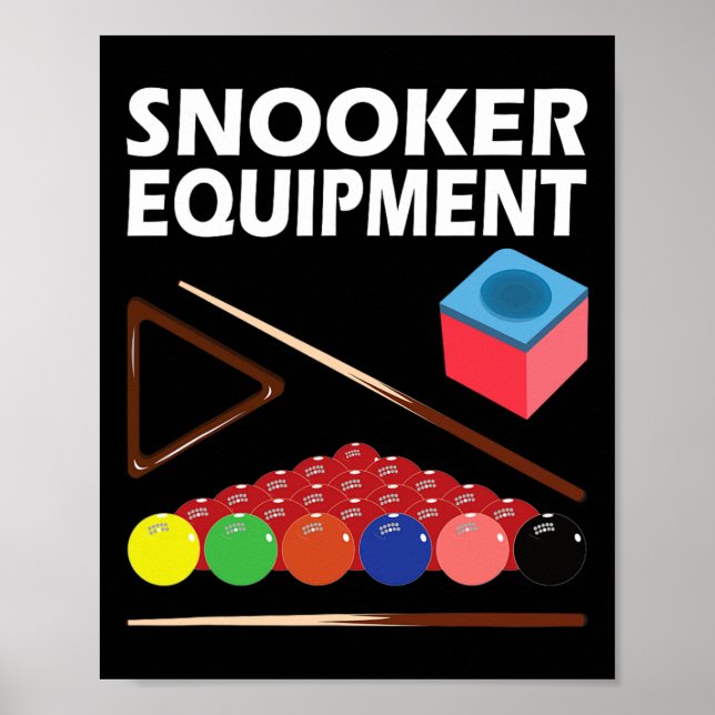 Snooker Equipment Billiards Jerseys För manar 8 Ll Poster (Framsidan)