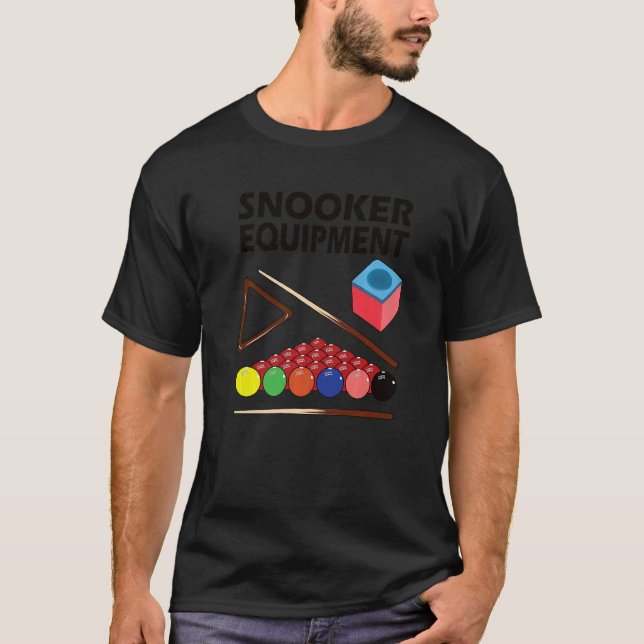 Snooker equipment for pool and snooker players t shirt (Framsida)