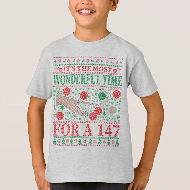 SNOOKER FUNNY CHRISTMAS QUOTES UGLY SWEATER T SHIRT (Framsida)