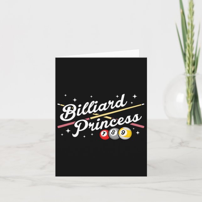 Snooker Game Billiard Princess Bassäng Players Bil Kort (Framsida)