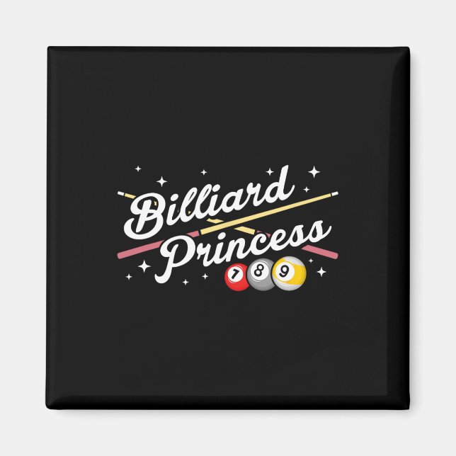 Snooker Game Billiard Princess Bassäng Players Bil Magnet (Framsidan)