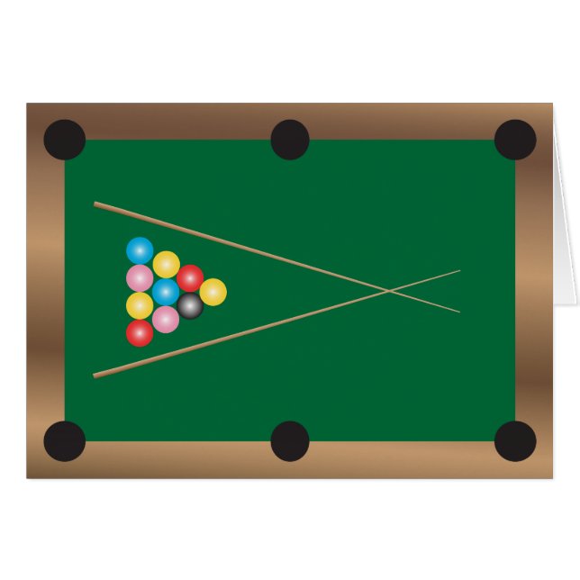 Snooker Hälsningskort (Framsidan Horizontal)